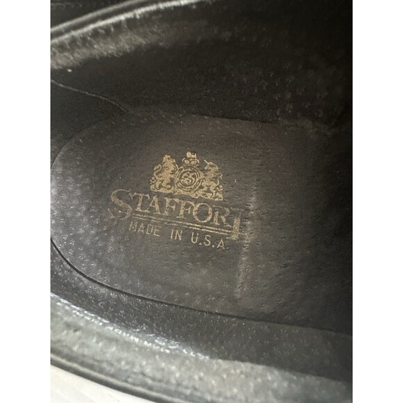 Stafford men\'s black cap toe Oxford dress shoes size 9.5 main image 5